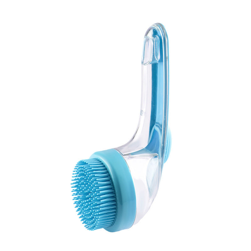Gentle Glide Long‑Handle Pet Bath & Massage Brush – for Dogs & Cats