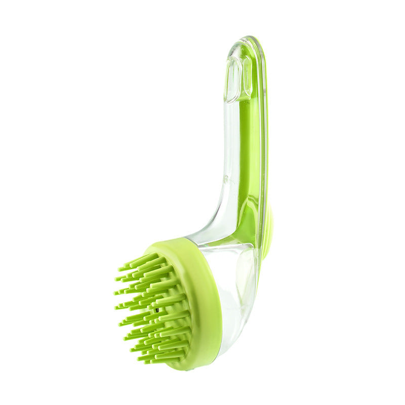 Gentle Glide Long‑Handle Pet Bath & Massage Brush – for Dogs & Cats