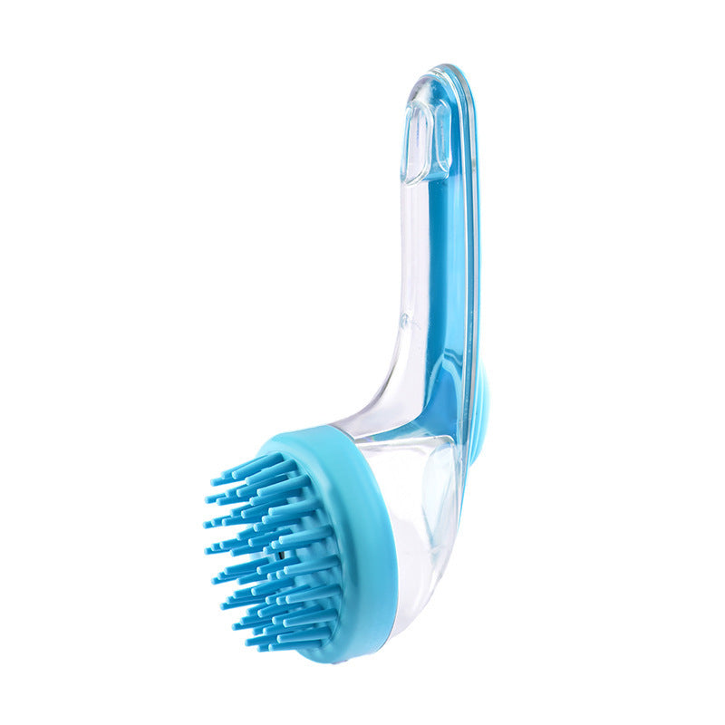 Gentle Glide Long‑Handle Pet Bath & Massage Brush – for Dogs & Cats