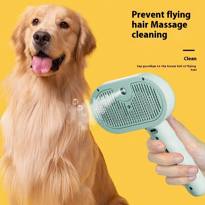 Spray‑Mist Dematting Comb for Dogs & Cats – Hydrating Groom Brush with Water Tank