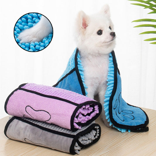 Ultra‑Absorbent Microfiber Pet Bath Towel – Quick‑Dry for Dogs & Cats